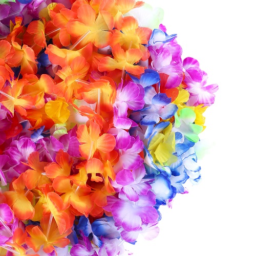 GINMIC 40Pcs Tropical Hawaiian Leis, Luau Party Favors
