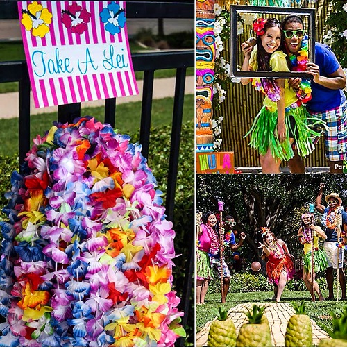 GINMIC 56Pcs Tropical  Hawaiian Leis, Luau Party Favors Supplies