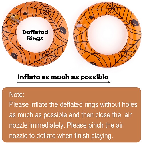 GINMIC Halloween Ring Toss Game Set- Inflatable Spiders for Kids Adults