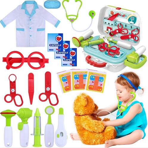 GINMIC Kids Doctor Kit, 22 Piece Kids Pretend Play Toys
