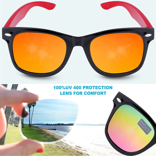 GINMIC Kids Sunglasses Party Favors, 24Pack Neon Sunglasses with UV400 Protection in Bulk for Kids