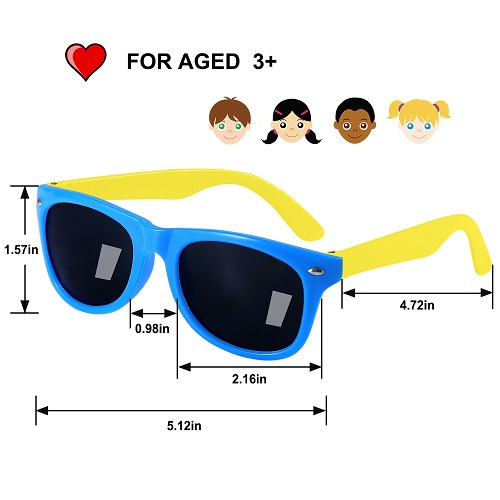 GINMIC Kids Sunglasses Party Favors,12Pack Neon Sunglasses for Kids