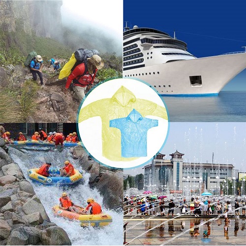 GINMIC Ponchos Family Pack - Rain Ponchos for Kids and Adults