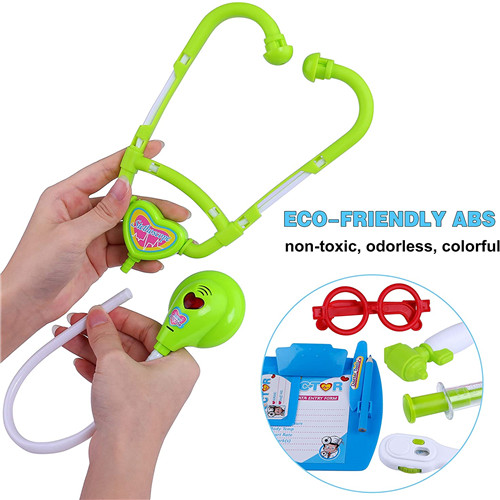 GINMIC Toy Doctor Kit for Kids, Toddlers Pretend Play-Blue