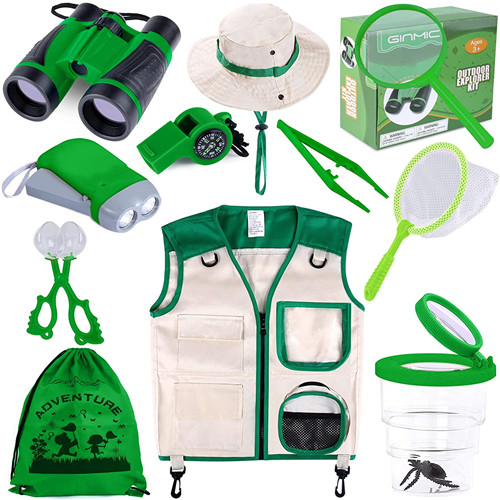GINMIC Kids Explorer Kit & Bug Catching Kit, 11 Pcs Outdoor Exploration Kit for Kids