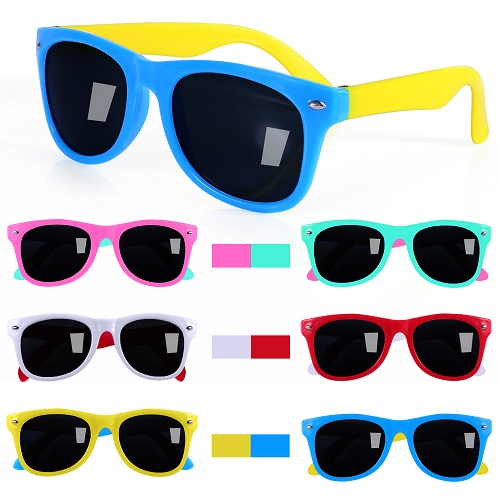 GINMIC Kids Sunglasses Party Favors,12Pack Neon Sunglasses for Kids