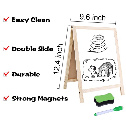 GINMIC Magnetic Letters and Numbers with Easel for Kids and Toddlers