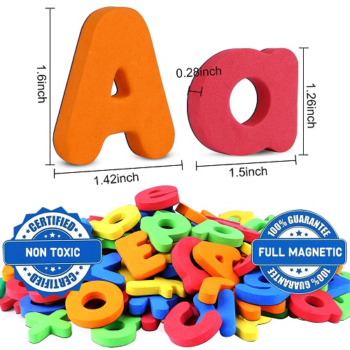 GINMIC Magnetic Letters and Numbers with Easel for Kids and Toddlers