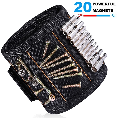 GINMIC Magnetic Wristband, Tool Belt, with 20 Strong Magnets