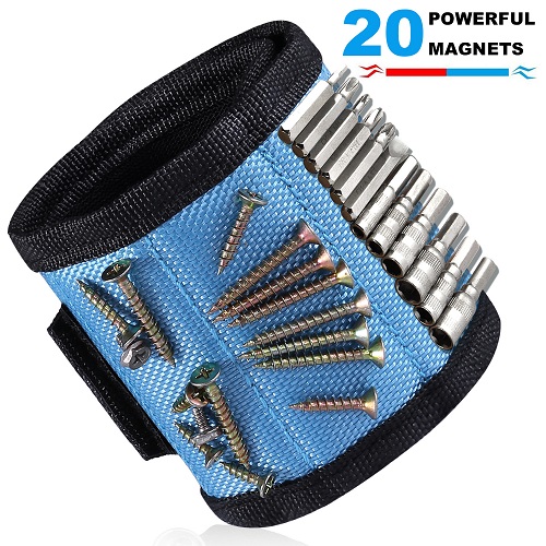 GINMIC Magnetic Wristband, Tool Belt, with 20 Strong Magnets