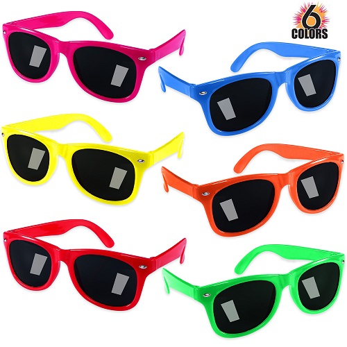 GINMIC Kids Sunglasses Party Favors, 24Pack Neon Sunglasses for Kids,Boys and Girls