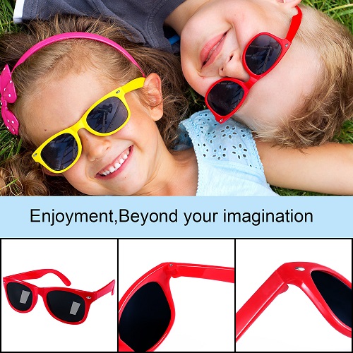 GINMIC Kids Sunglasses Party Favors, 24Pack Neon Sunglasses for Kids,Boys and Girls