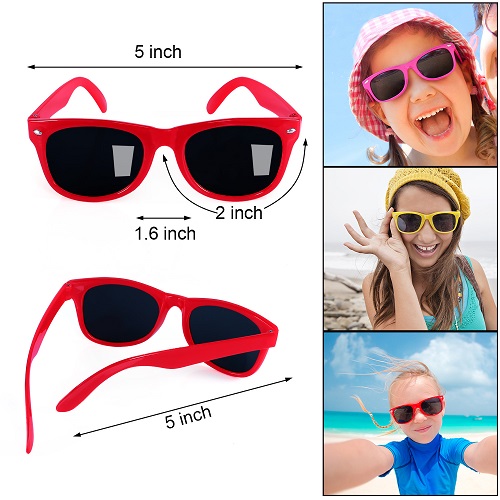 GINMIC Kids Sunglasses Party Favors, 24Pack Neon Sunglasses for Kids,Boys and Girls